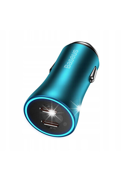 NO BRAND Încărcător auto Baseus CGJP000003 2x USB-C 40W Albastru