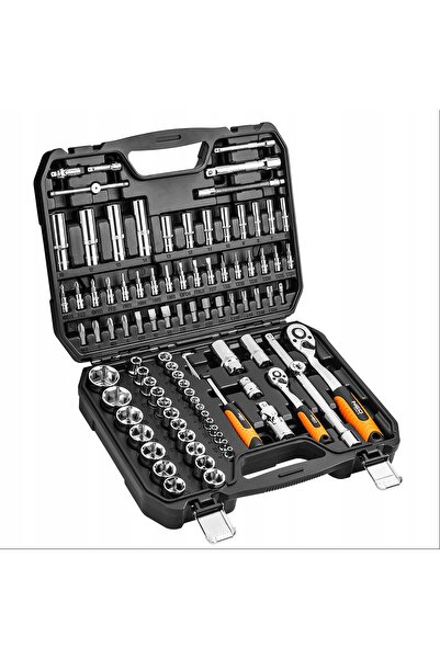 NEO Tools Set de chei tubulare 94 piese 1/4, 1/2 CrV, trusă de scule în valiză