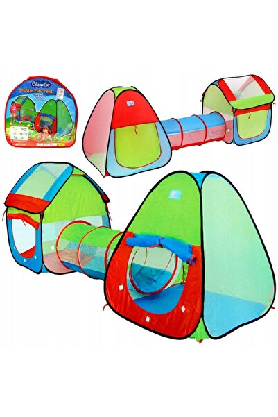 Jokomisiada Set Cort Tip Wigwam + Tunel Tubular Pentru Joacă