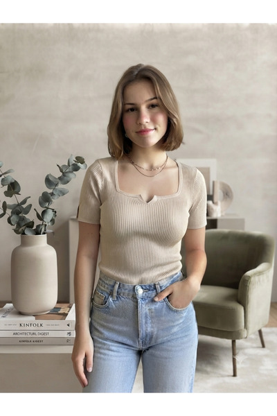 POPCORN Triko Body (Taş Rengi)