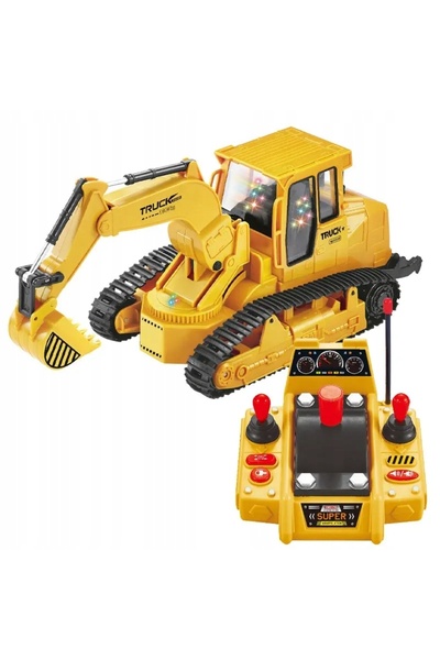 NO BRAND Excavator telecomandat cu telecomandă RC, panou de control, încărcător