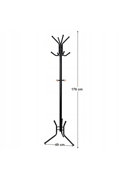 SONGMICS Suport pentru haine tip raft, 176 cm, negru, robust