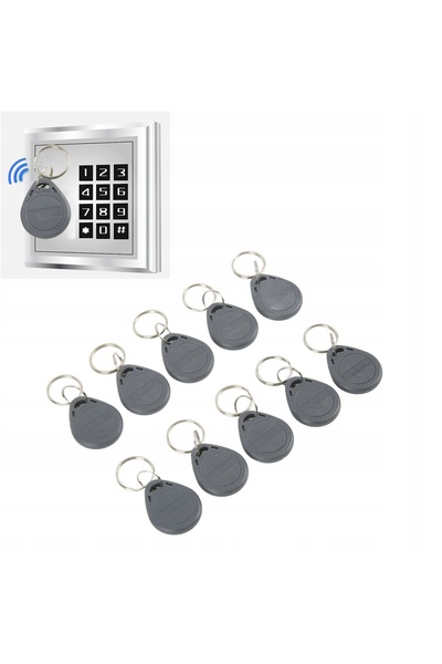 NO BRAND Breloc RFID 125 kHz cu proximitate, 100 bucăți, gri.