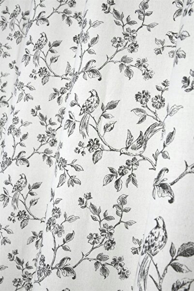 Stof Perdeaua gata CLARINE 140x260 cm crengi pasari crem retro bumbac BOHO