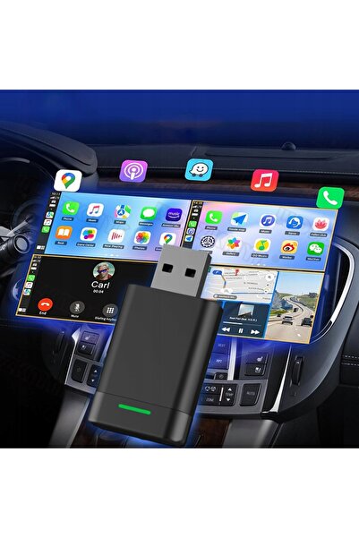 innature ADAPTOR FĂRĂ FIR MINI USB / USB-C PENTRU CARPLAY ANDROID AUTO IPHONE...