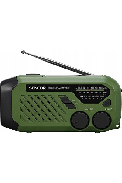 Sencor Radio portabil solar turistic cu alarmă, cu dinam și lanternă SOS