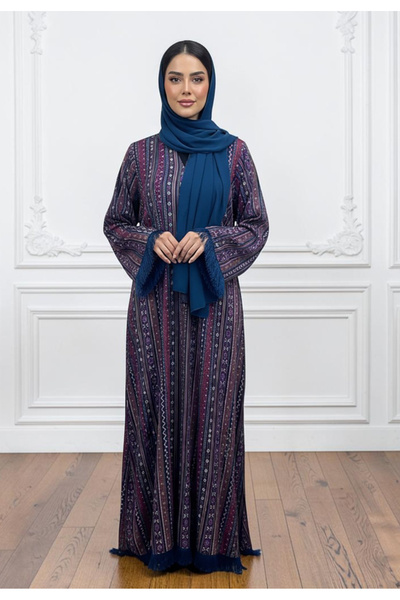 Nukhbaa Bohemian Patterned Abaya-871