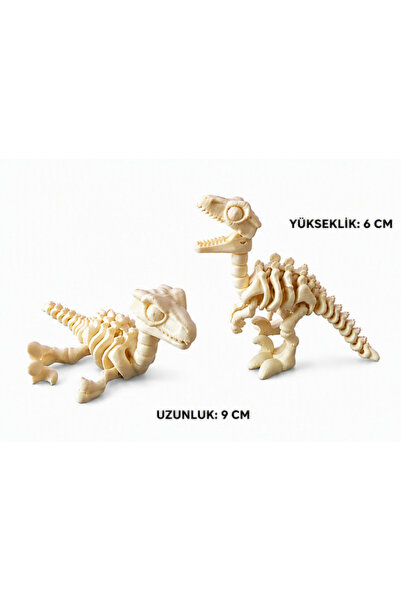 AlazToys 3D Hareketli Velociraptor Dinozor Figürü 9 cm | Esnek Eklemli Koleks...