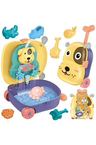woopie Комплект за игра с пясък и вода, Куфарче-количка с кученце 3 в 1, 3+ г...