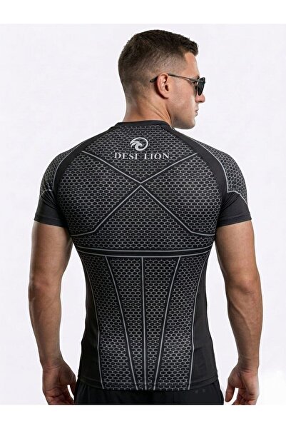 DESI LION Men's Gym T Shirts Quick Dry Cooling Fitness Workout Sports T-Shirt Breathable Running Training Athletic Tops