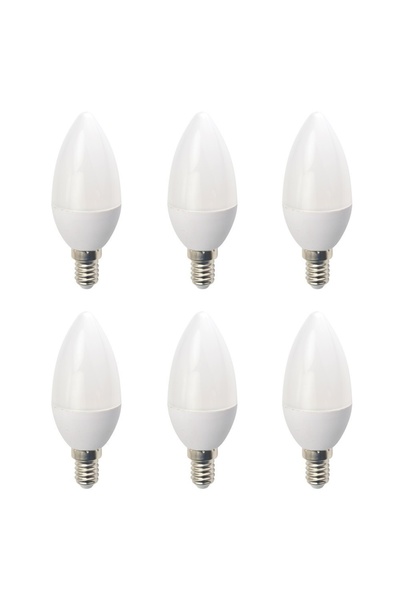 OEM Комплект от 6 LED крушки за горно и долно осветление Drimus E14 6W студен...