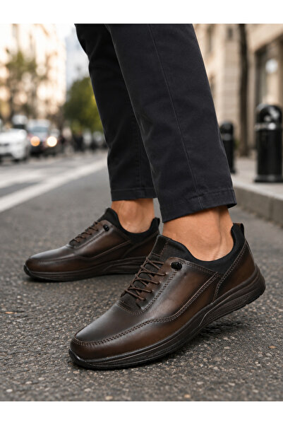 SPOKEN Ayakkabı & Kemer Men's Genuine Leather Ultra Comfortable Orthopedic So...