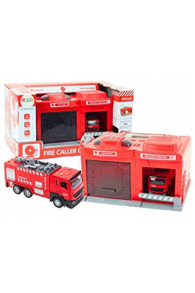 LeanToys Garaj Baza Stație de pompieri Mașină 1:32 Walkie-talkie Lumini Sunete