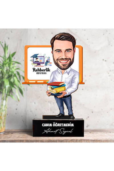 hediyemen Erkek Rehberlik Öğretmenlerine Hediye Karikatürlü Biblo