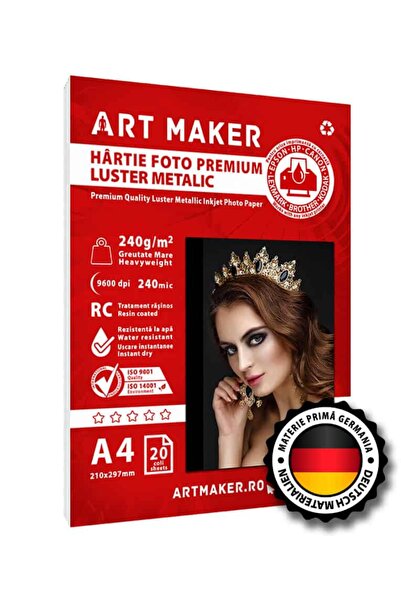 Art Maker Photo paper METALLIC LUSTER, Premium, 240g/m2, rc, A4, 20 sheets