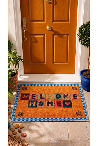 Nesrin home Dijital baskılı welcome Home yazılı kapı önü Paspasi