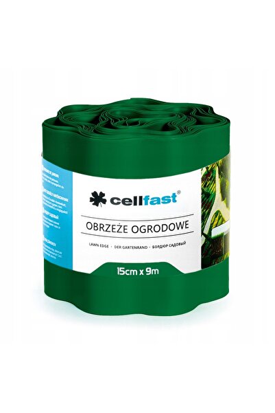 Cellfast Bandă de delimitare pentru gazon ondulată 15cm 9m Verde