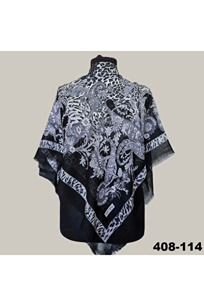 SOFT İPEK Etnik Desenli Flamlı Kotton Eşarp 408-114