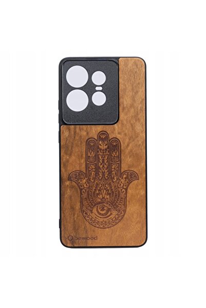 BewooDesign Husă din lemn Bewood pentru Motorola Edge 50 Pro HAMSA IMBUIA