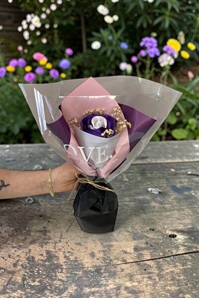 AXWELL Single Rose Made from Ribbon (Valentine's Day, Mother's Day, Gift, Bir...