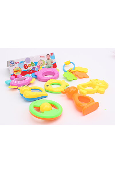 First Step Baby Rattle Set 8PCS BM8004-8B25 – Multi-Color Sensory Development...