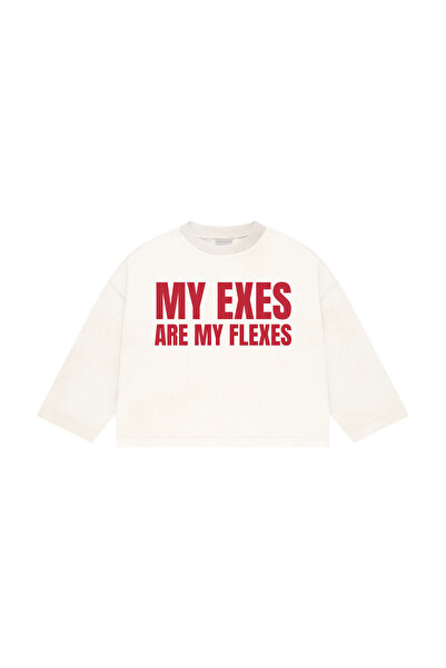 lethestudios Ex Baskılı Uzun Kollu Basic T-Shirt