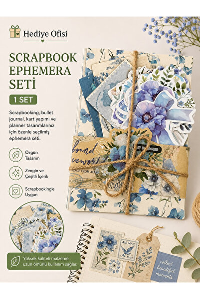 hediyeofisi Vintage Scrapbook Başlangıç Dekoratif Kağıt Seti 100 Adet