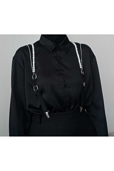 divadesign Krem İnci Detaylı pantolon - etek askısı