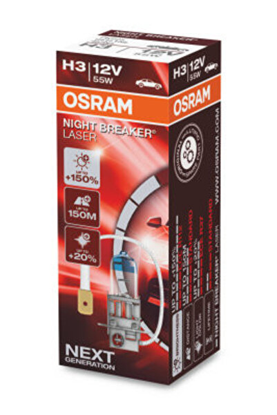 Osram Bec Night Breaker Laser Επόμενη Γενιά H3 12V 55W PK22s