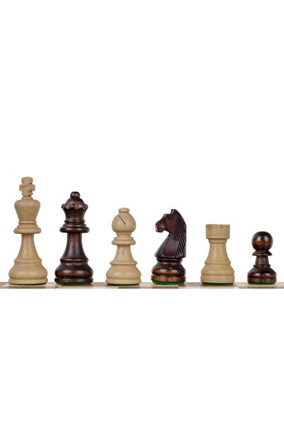 Sunrise Chess & Games Sunrise STAUNTON No. 5 carved wooden chess pieces, in p...