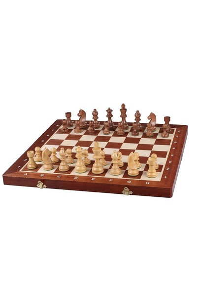 Sunrise Chess & Games Tournament chess Top Bottom Set no. 4 (intarsia) - Germ...