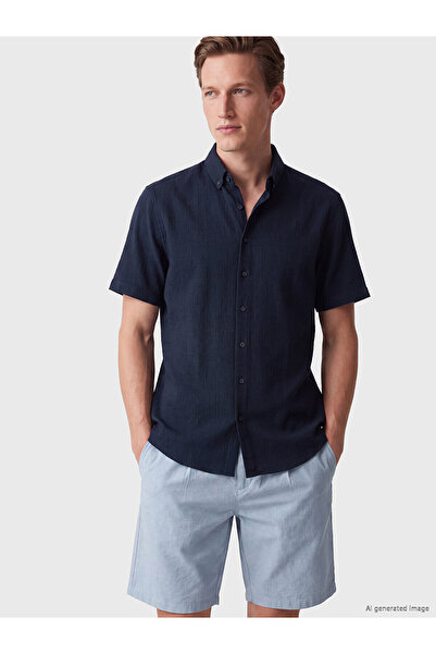 LC Waikiki Ανδρικό πουκάμισο με υφή NEVAVM Regular Fit με διαφορά στην εμφάνιση