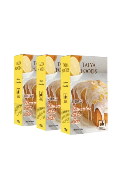 tms talya foods Talya Foods Glutensiz Kolay Yap Limonlu Kek Mix 3x270g Avanta...