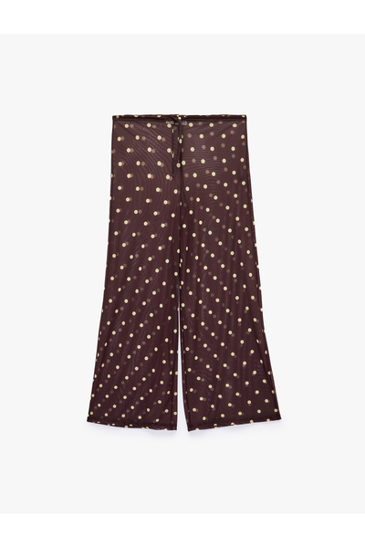 Koton Polka Dot Wide Leg Tulle Palazzo Beach Pants