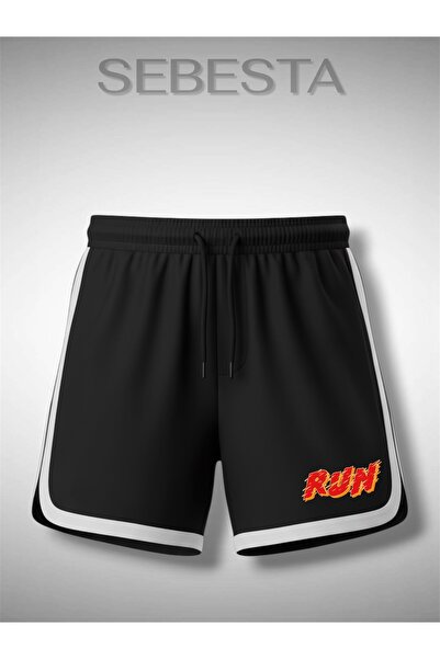 Sebesta Fashion Run Printed Premium Jersey Ribbed Sports Shorts
