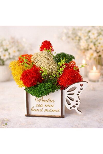 velve Aranjament floral Whiff "Pentru cea mai buna mama ", licheni stabilizat...