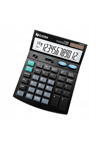 ELEVEN Calculator CT-666N Alimentare solară și cu baterii, 3 memorii