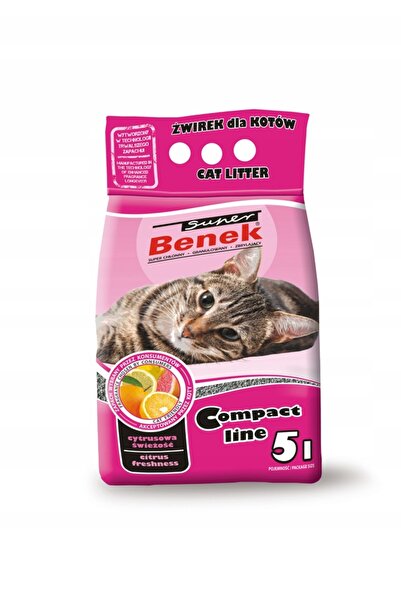 NO BRAND Cenușă pentru pisici SUPER BENEK Compact Citrus Freshness 19930 25 L