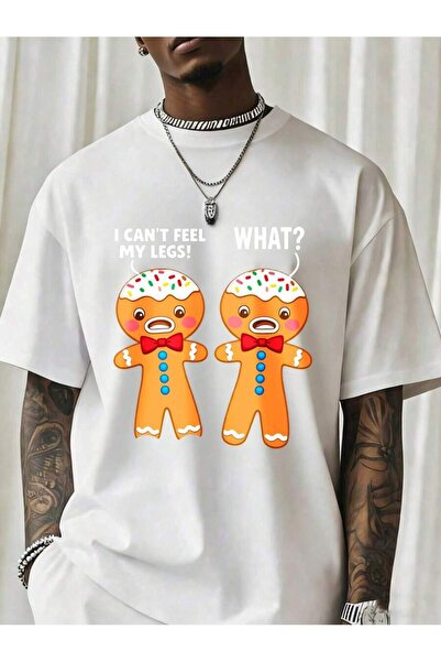 Ekim11 Funny Gingerbread Man Shirt I Cant Feel My Legs What Humor T-Shirt Men...