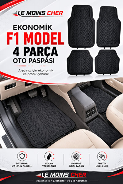 Toyota Yaris Fun Ekonomik F1 Model 4 Parça Kaymaz Plastik Oto Paspası