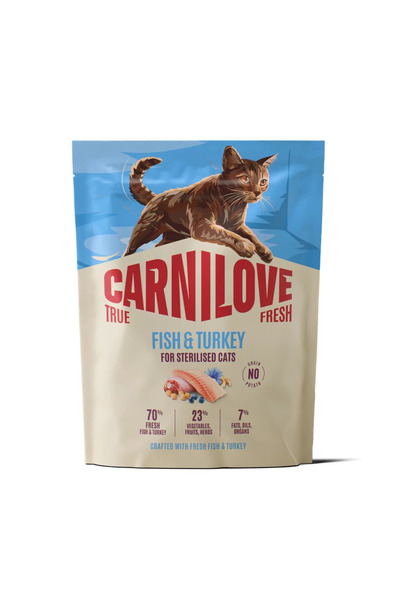 Carnilove True Fresh Cat Dry Fish & Turkey for Sterilised Cats 400G - 10 Piec...