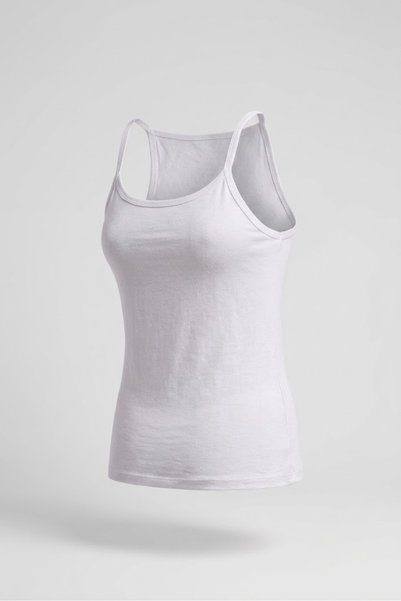 NACAR STORE Set de 10 tricouri de damă, culoare alb-bej, din bumbac și lycra, cu bretele subțiri