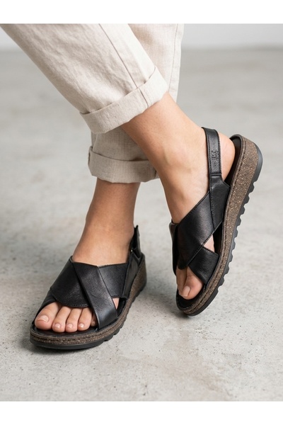 Rüya Shoes صندل نسائي من الجلد الطبيعي بنعل ناعم لتقويم العظام ونعل تدليك تشريحي