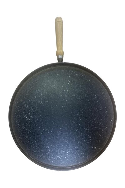 ÖZEL HOME Wolf Cast 36 cm Granite Pancake Pan with Wooden Handle |   Bazlama,...