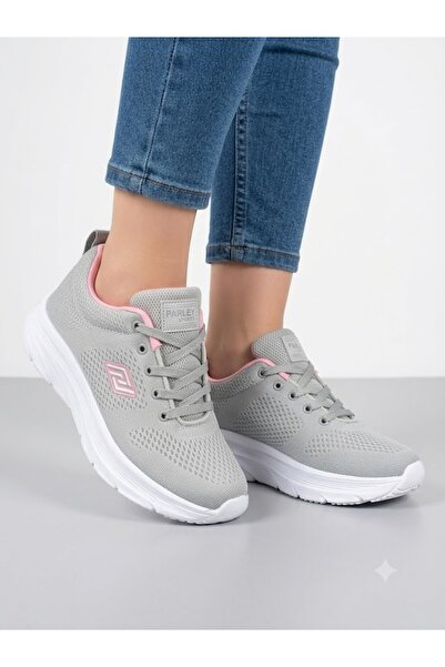 Lütfi Women's Gray Sneaker Ultra Light Orthopedic Sole Walking Shoes