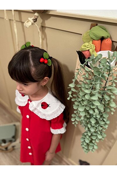 MyChino Kids Ladybug Collar Sleeve Detail Dress