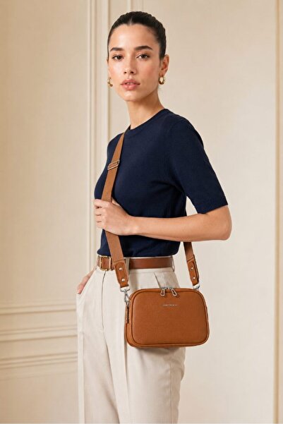 Just Polo Women's Hand and Shoulder Bag with Double Zipper, Multi-Compartment...