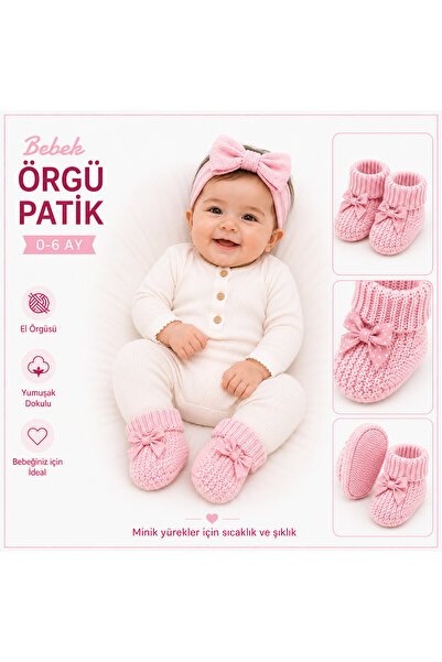 WOOLHOME Knitted Baby Girl Booties