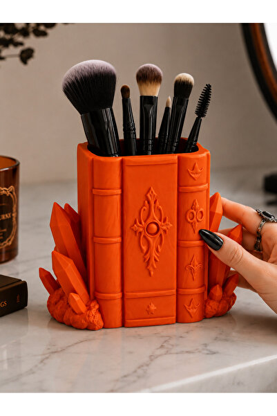 Belupa Gothic Book Design Makeup Brush Holder Pen Holder Organizer Crystal De...