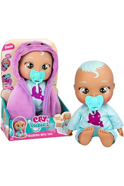 Cry Babies دمية دانا التفاعلية لحديثي الولادة لوقت الاستحمام - دمية مقاومة لل...